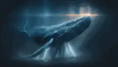 蓝鲸发出灯光